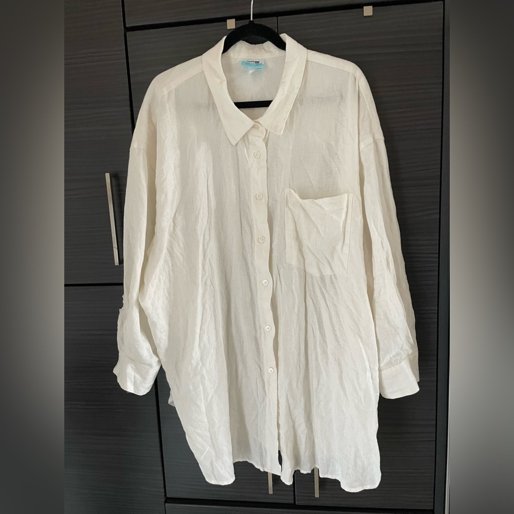 Target Future Collective Oversized Linen Shirt 2X